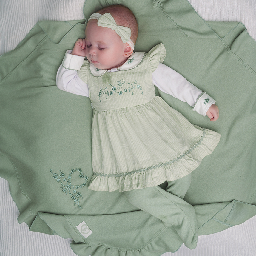 Saída Maternidade Fofinho Vestido 5 Peças Saída Maternidade Fofinho Vestido 5 Peças