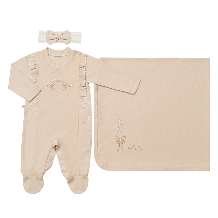 Saída Maternidade Fofinho Macacão 3 Peças Saída Maternidade Fofinho Macacão 3 Peças