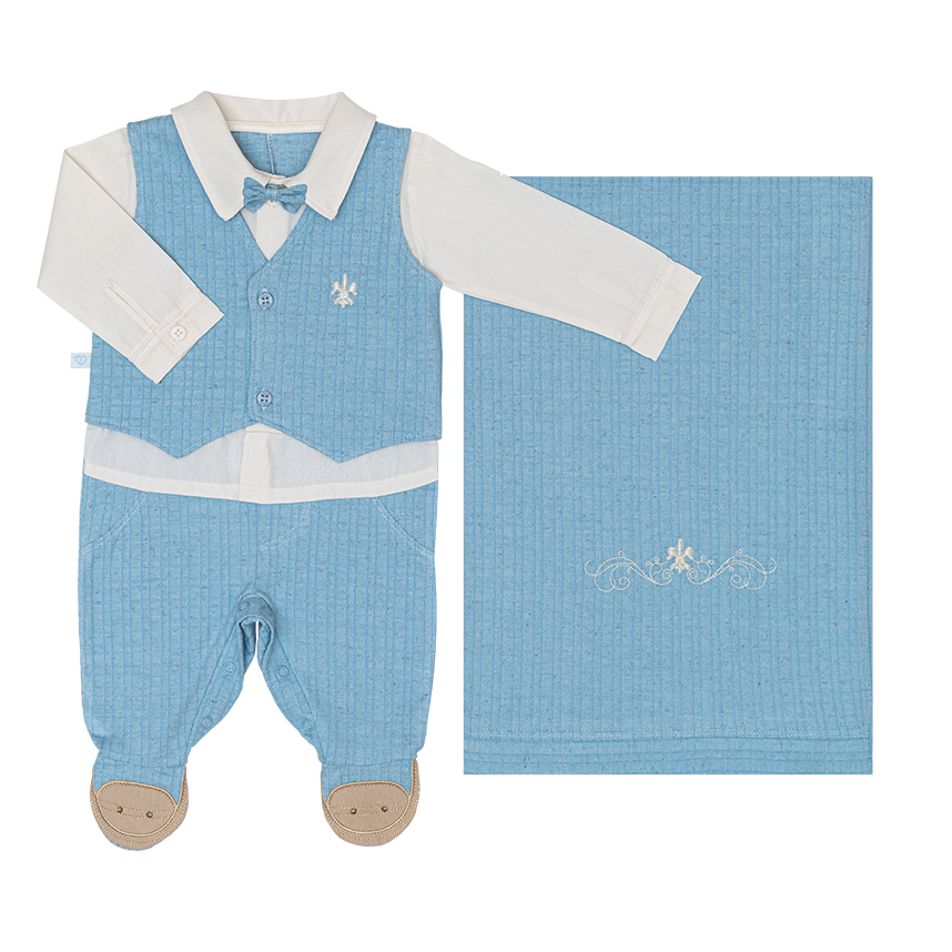 Saída Maternidade Fofinho Macacão E Manta 4 Peças Saída Maternidade Fofinho Macacão E Manta 4 Peças