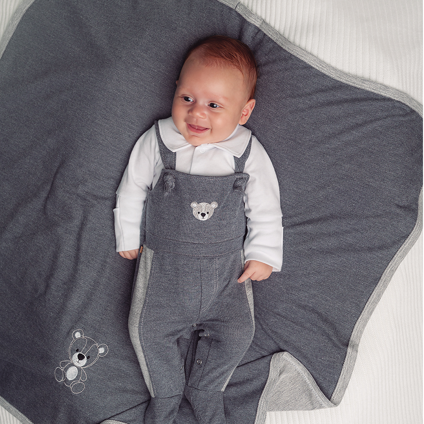 Saída Maternidade Fofinho Jardineira Body E Manta 3 Peças Saída Maternidade Fofinho Jardineira Body E Manta 3 Peças