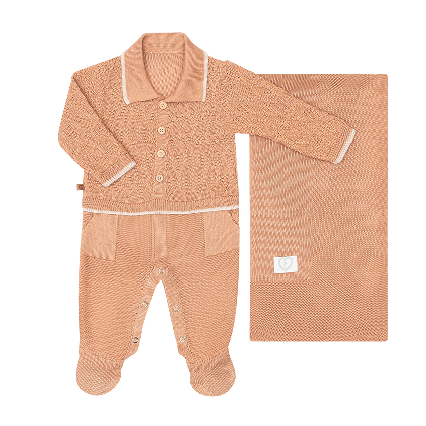 Saída Maternidade Fofinho Macacão E Manta 2 Peças Saída Maternidade Fofinho Macacão E Manta 2 Peças