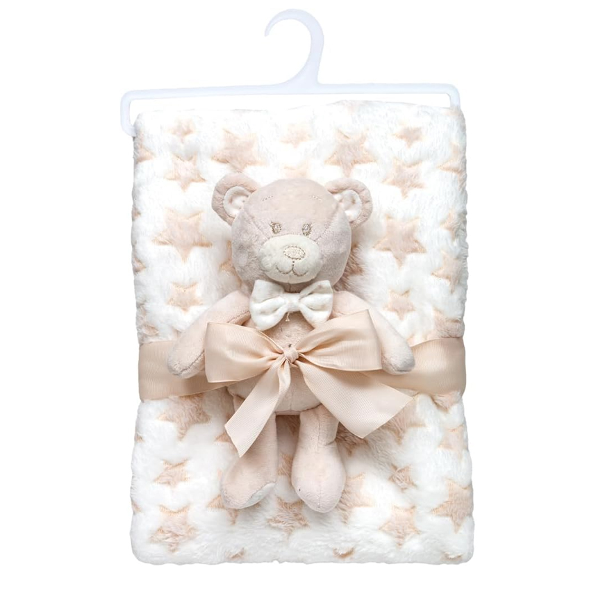 Manta Infantil Buba Com Ursinho Soninho Bege Manta Infantil Buba Com Ursinho Soninho Bege