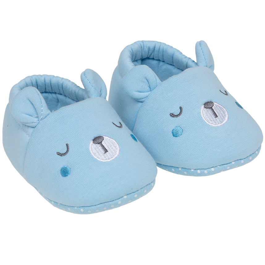 Pantufa Bebê Antiderrapante Urso Azul 18 a 24 meses