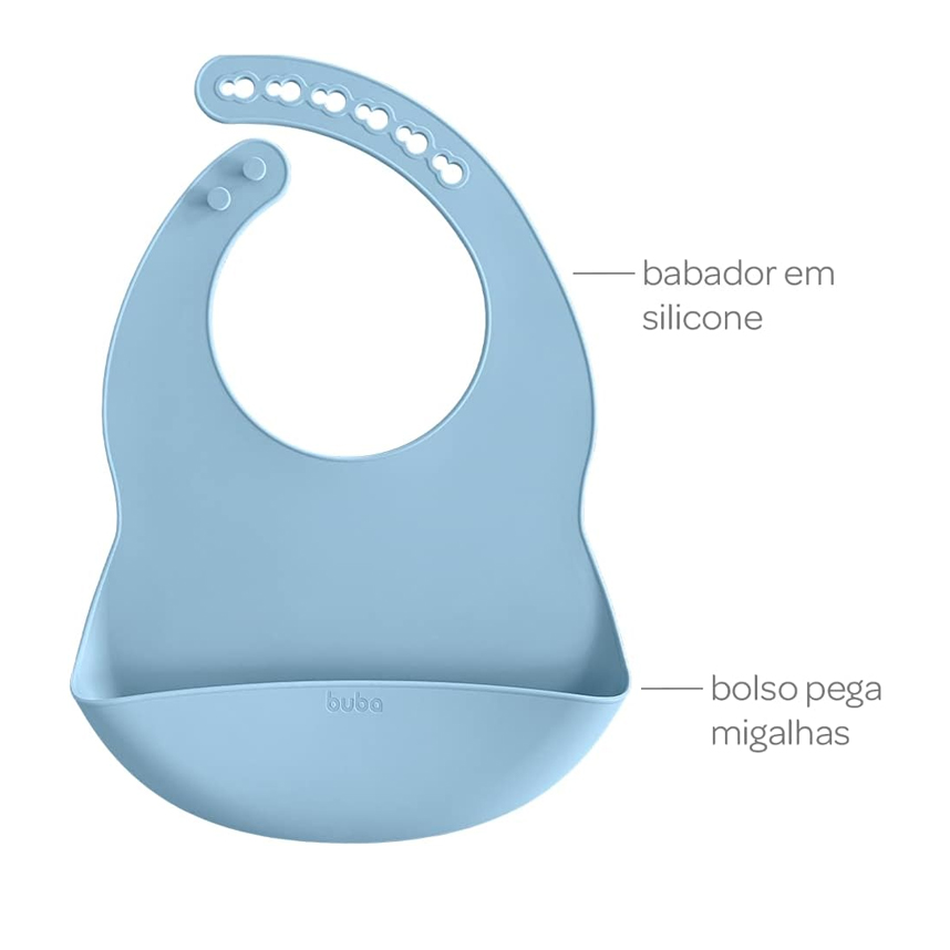Babador Buba Silicone Liso Pega Migalhas Babador Buba Silicone Liso Pega Migalhas