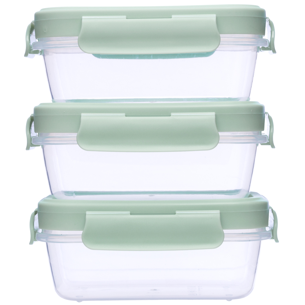 Kit Potinhos Buba Herméticos Verde 3 Peças Kit Potinhos Buba Herméticos Verde 3 Peças