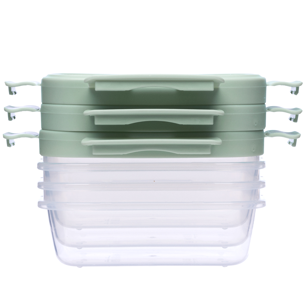 Kit Potinhos Buba Herméticos Verde 3 Peças Kit Potinhos Buba Herméticos Verde 3 Peças
