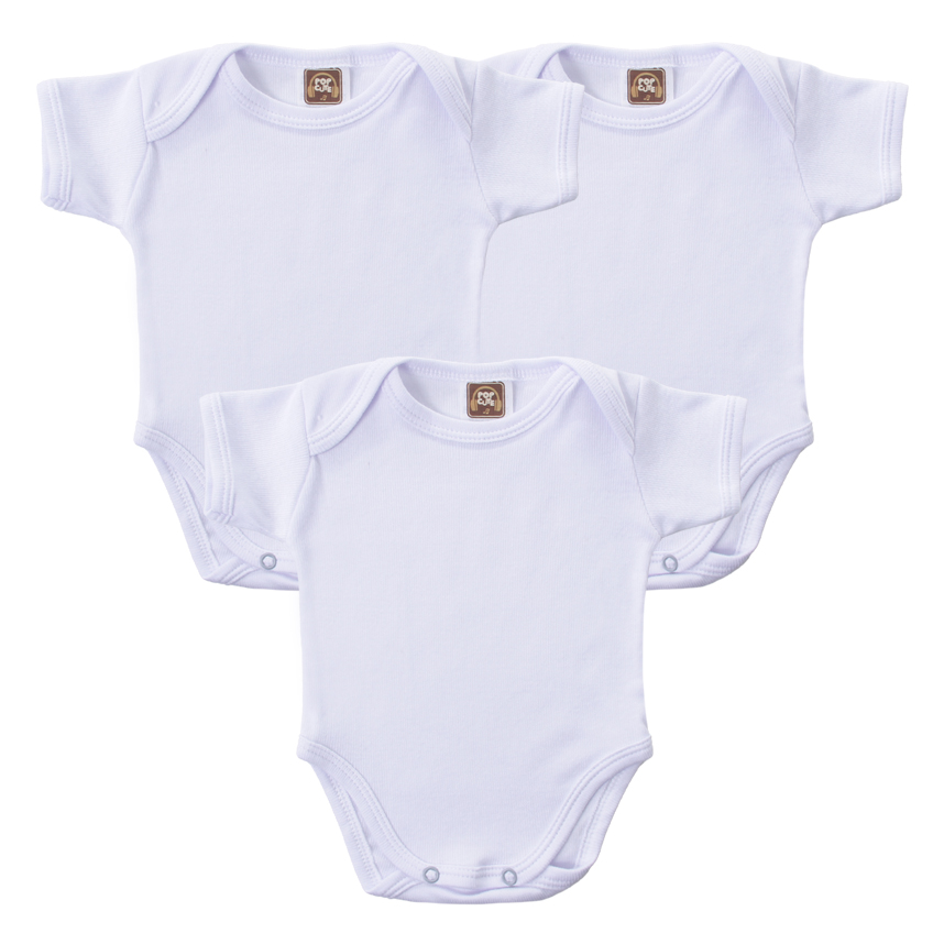 Kit Body Pop Cute Manga Curta Suedine Canelado 3 Peças Kit Body Pop Cute Manga Curta Suedine Canelado 3 Peças