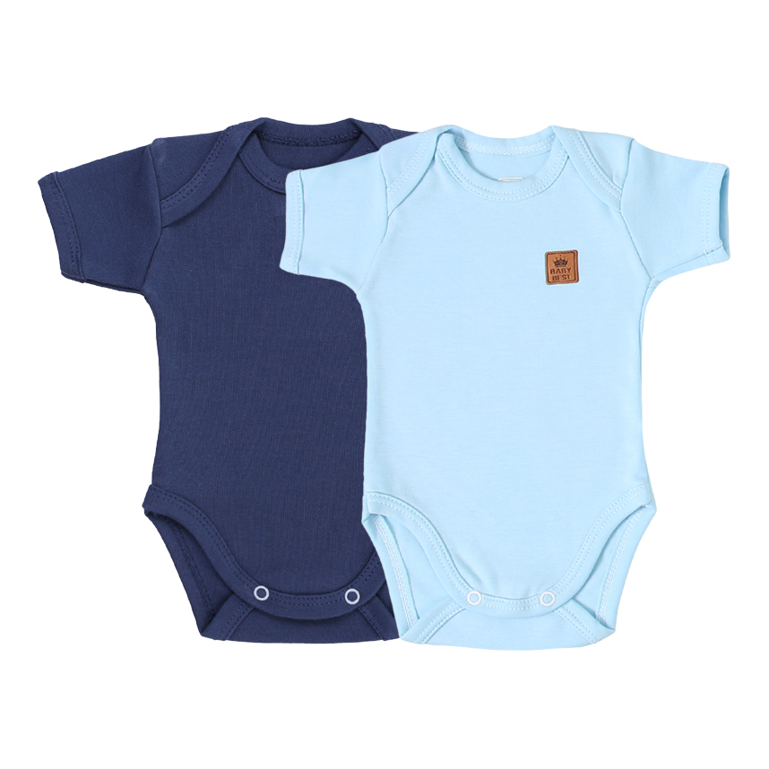 Body Baby Best Menino Manga Curta Egípcio Pima  2 Peças Body Baby Best Menino Manga Curta Egípcio Pima  2 Peças
