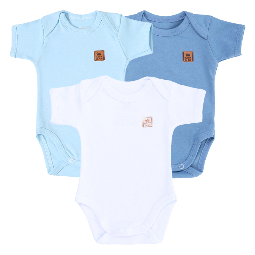 Body Baby Best Menino Manga Curta Egípcio 3 Peças Body Baby Best Menino Manga Curta Egípcio 3 Peças