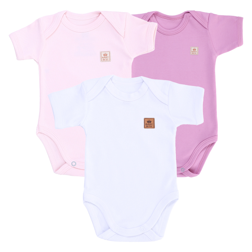 Body Baby Best Menina  Manga Curta  Egípcio 3 Peças Body Baby Best Menina  Manga Curta  Egípcio 3 Peças