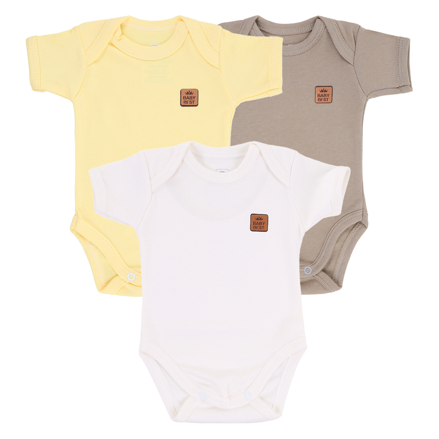 Body Baby Best Bebê Manga Curta Egípcio 3 Peças Body Baby Best Bebê Manga Curta Egípcio 3 Peças