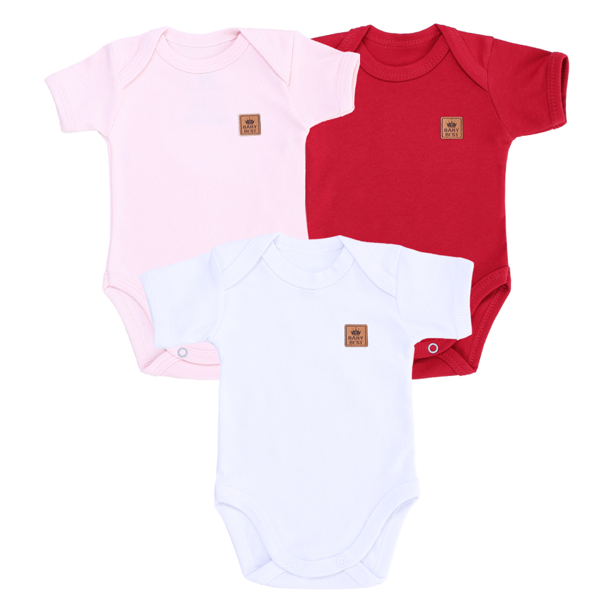 Body Baby Best Menina Manga Curta Pima 3 Peças Body Baby Best Menina Manga Curta Pima 3 Peças