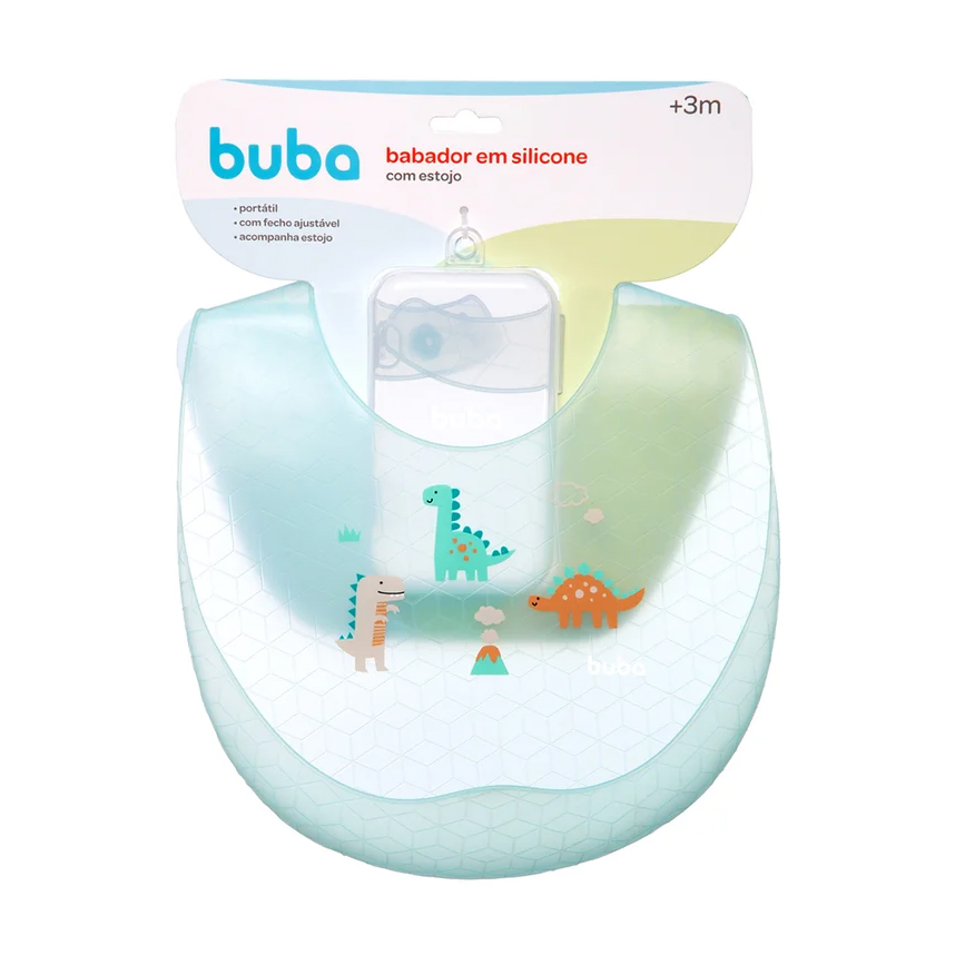 Babador Buba Silicone Com Pega Migalhas E Estojo Magic Dino Babador Buba Silicone Com Pega Migalhas E Estojo Magic Dino