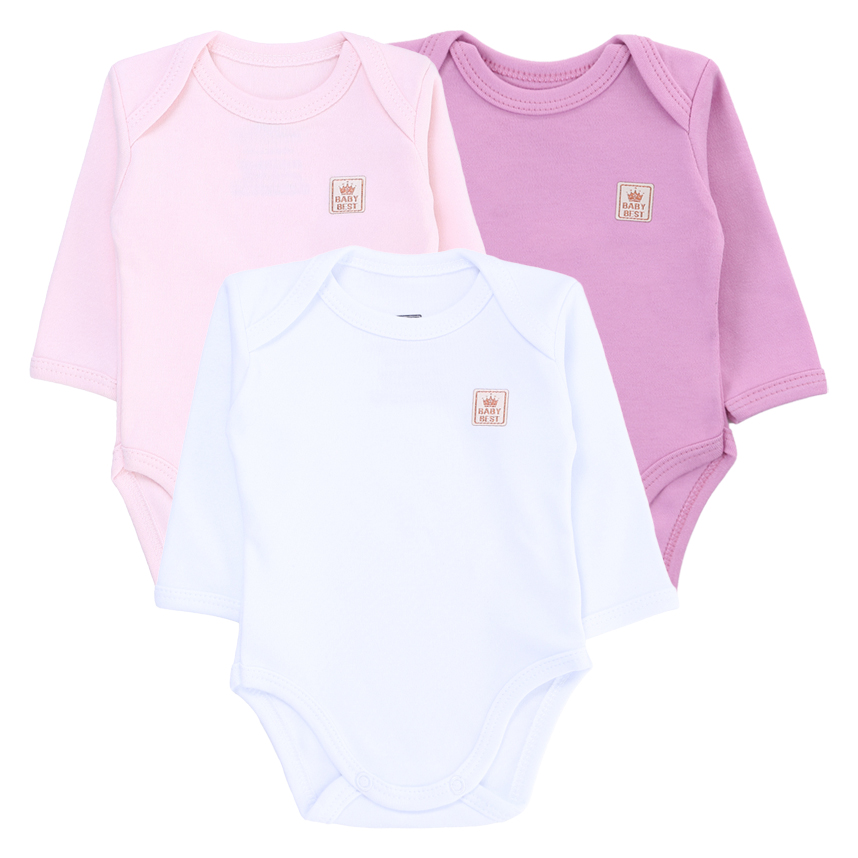 Kit Body Baby Best Manga Longa Egípcio 3 Peças Kit Body Baby Best Manga Longa Egípcio 3 Peças