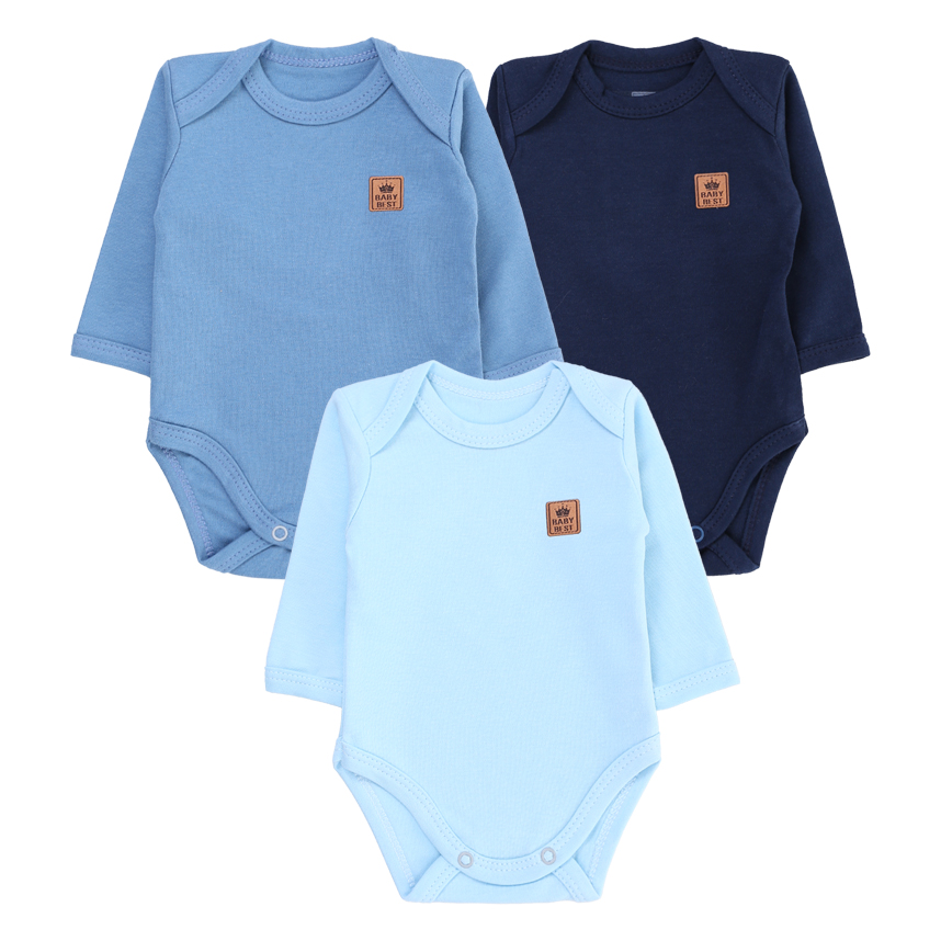 Kit Body Baby Best Manga Longa Pima 3 Peças Kit Body Baby Best Manga Longa Pima 3 Peças