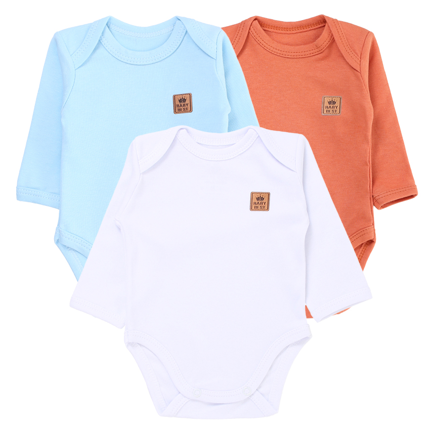 Kit Body Baby Best Manga Longa Pima 3 Peças Kit Body Baby Best Manga Longa Pima 3 Peças