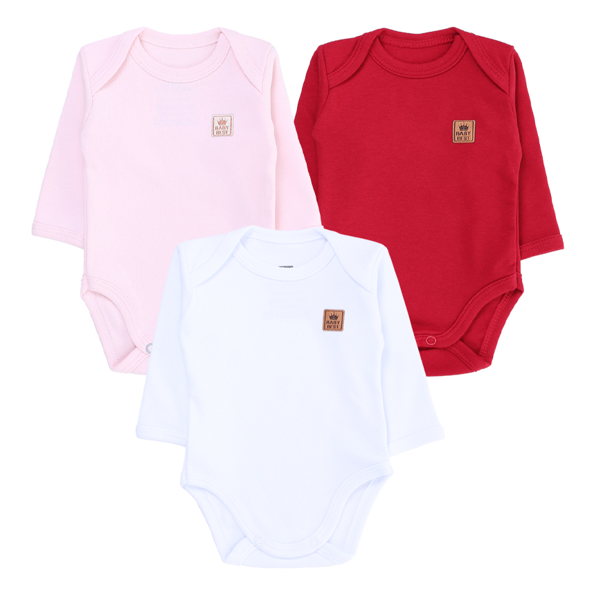 Kit Body Baby Best Manga Longa Pima 3 Peças Kit Body Baby Best Manga Longa Pima 3 Peças