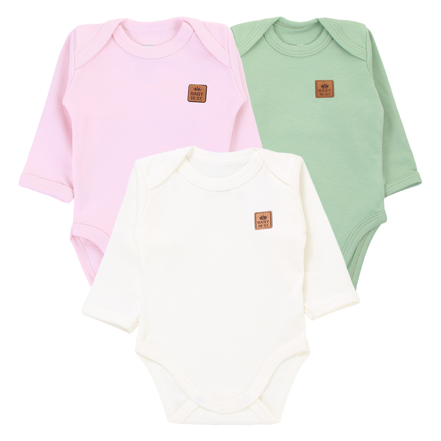 Kit Body Baby Best Manga Longa Pima 3 Peças Kit Body Baby Best Manga Longa Pima 3 Peças