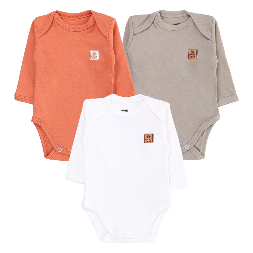 Kit Body Baby Best Manga Longa Pima 3 Peças Kit Body Baby Best Manga Longa Pima 3 Peças