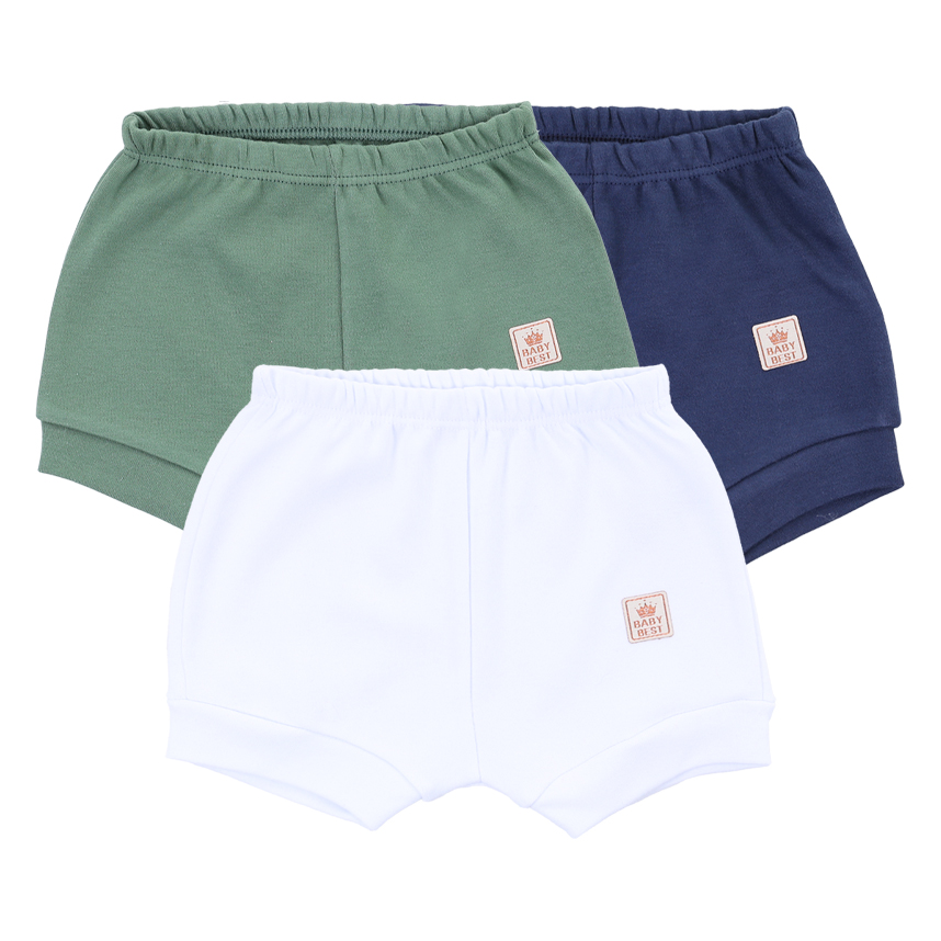 Kit Bermuda Baby Best Menino Egípcio 3 Peças Kit Bermuda Baby Best Menino Egípcio 3 Peças