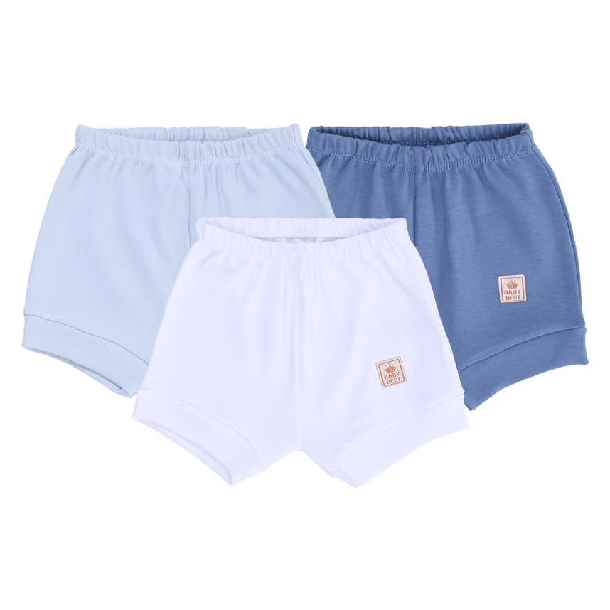 Kit Bermuda Baby Best Bebê Algodão Egípcio 3 Peças Kit Bermuda Baby Best Bebê Algodão Egípcio 3 Peças