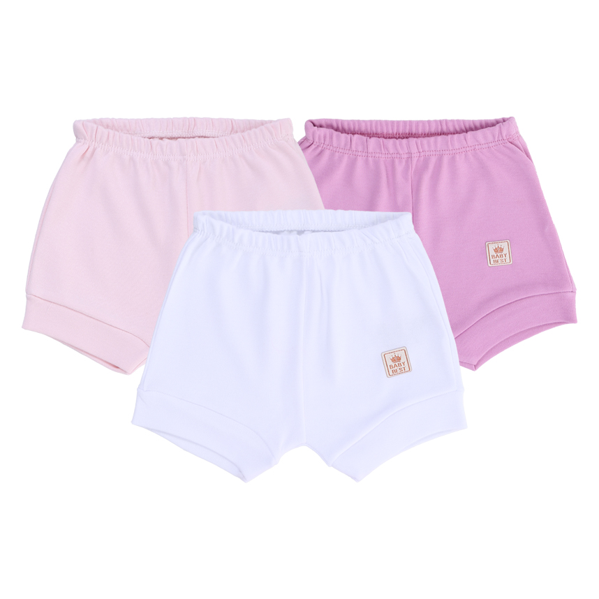 Kit Short Baby Best Menina Algodão Egípcio 3 Peças Kit Short Baby Best Menina Algodão Egípcio 3 Peças