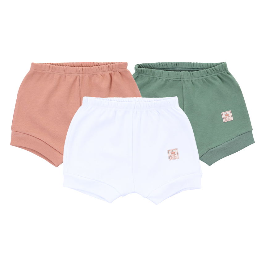 Kit Short Baby Best Bebê Algodão Egípcio 3 Peças Kit Short Baby Best Bebê Algodão Egípcio 3 Peças