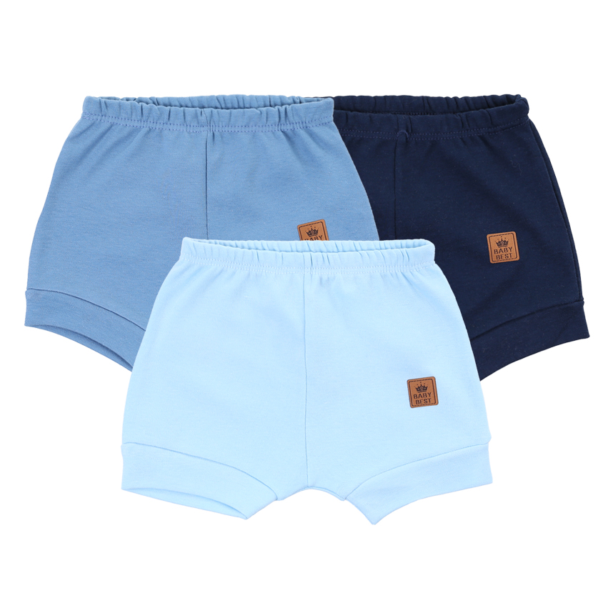 Kit Bermuda Baby Best Bebê Algodão Pima 3 Peças Kit Bermuda Baby Best Bebê Algodão Pima 3 Peças