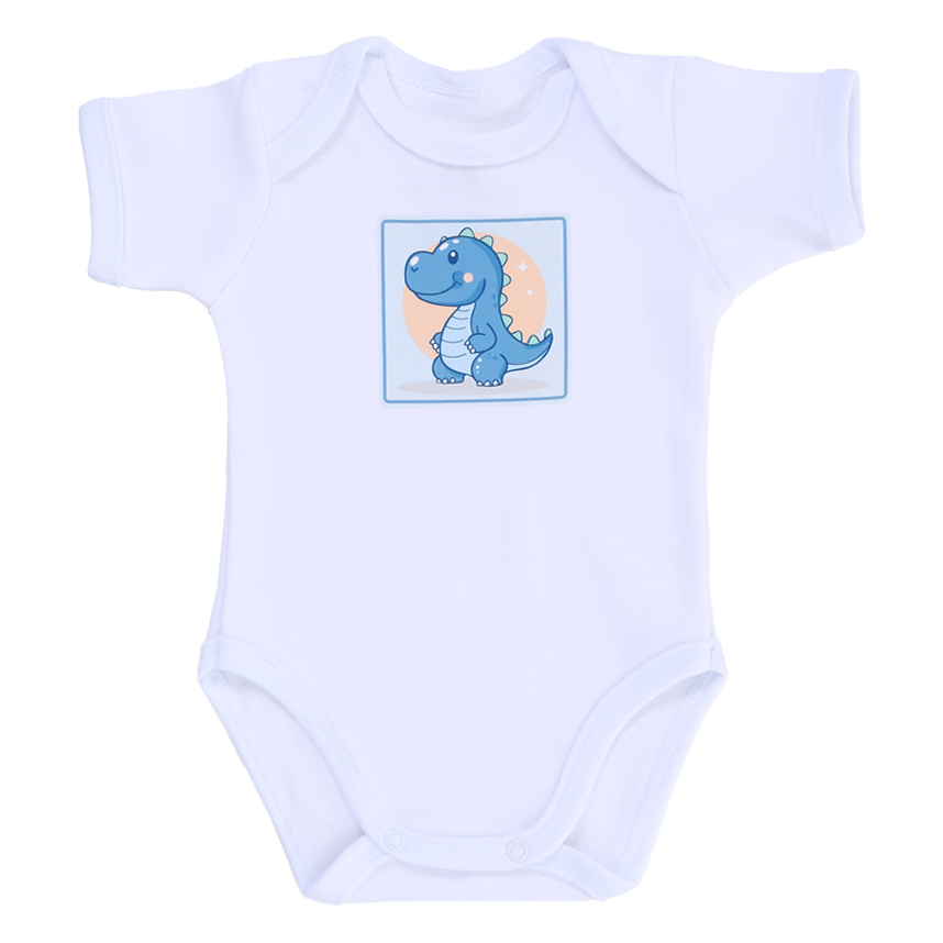 Conjunto Bebê Baby Best Body Manga Curta Dino E Bermuda