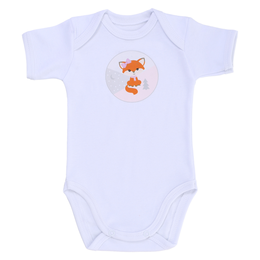Conjunto Baby Best Body Manga Curta Estampa Raposa E Short