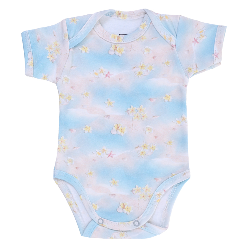 Conjunto Baby Best Body Manga Curta Estampa Flores E Short