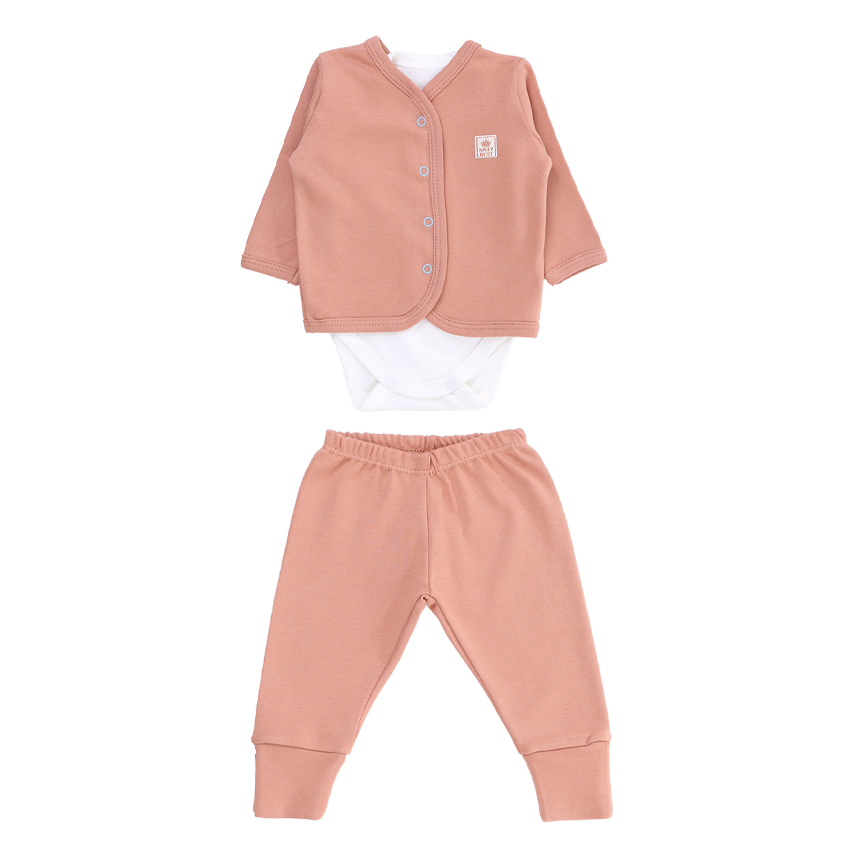 Conjunto Baby Best Bebê Body Manga Curta Casaco E Calça