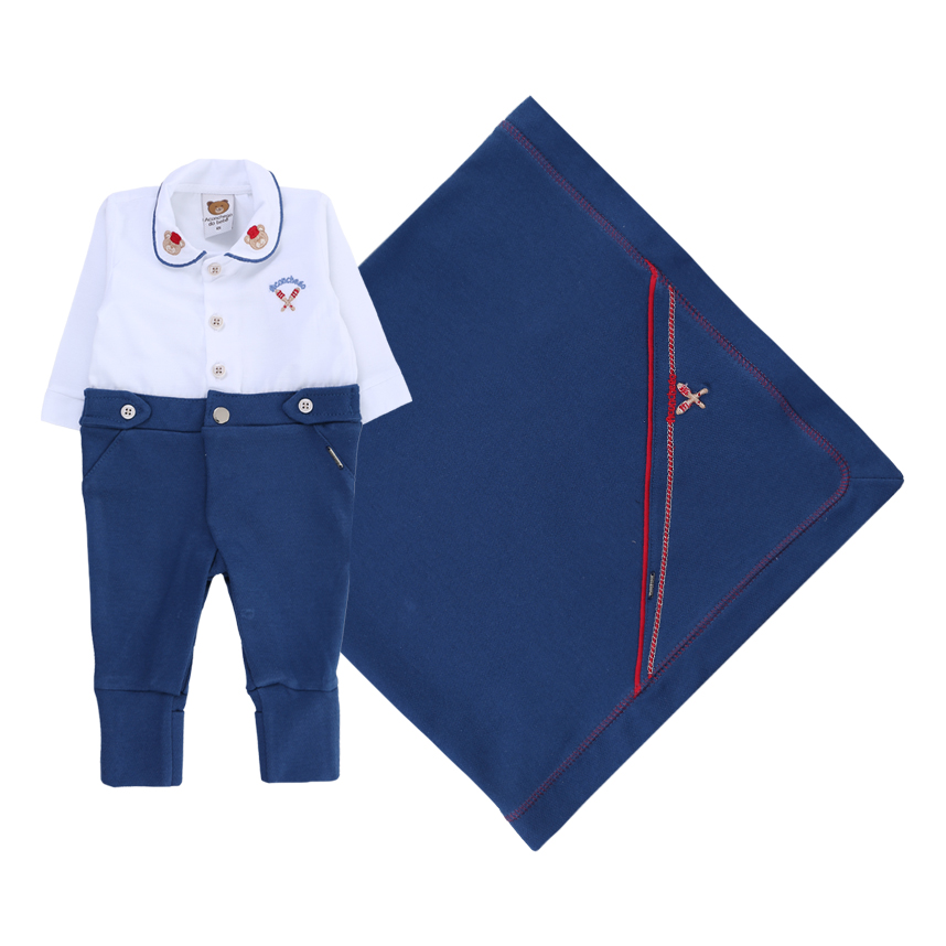 Saída Maternidade Aconchego Bordado Ursinho 2 Peças Saída Maternidade Aconchego Bordado Ursinho 2 Peças