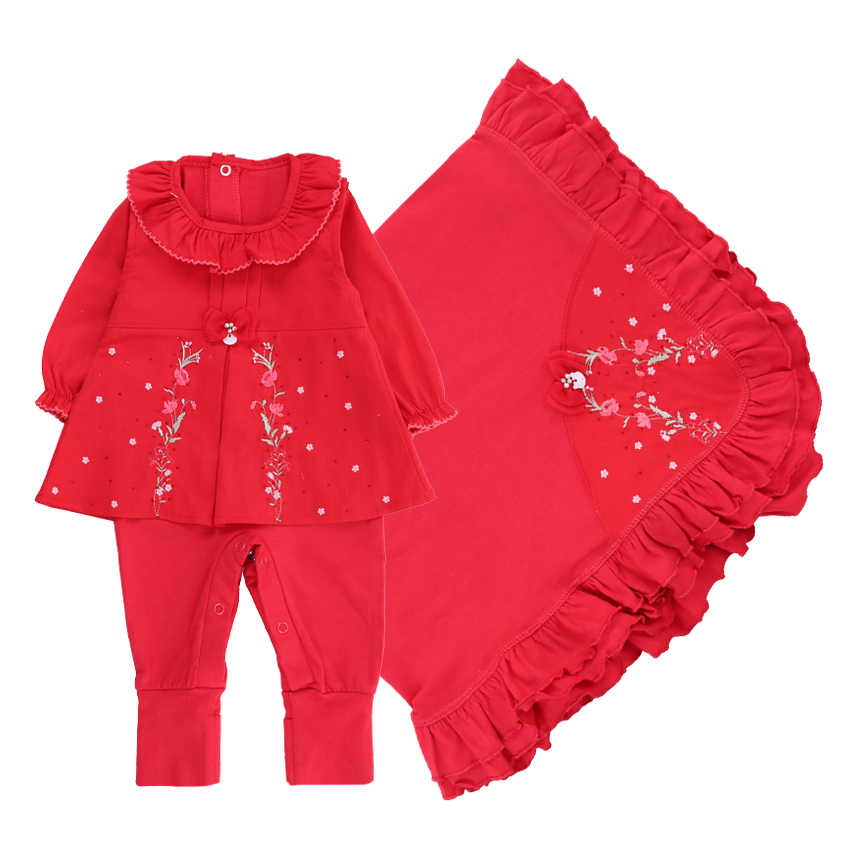 Saída Maternidade Aconchego Vestido Flor Strass 3 Peças Saída Maternidade Aconchego Vestido Flor Strass 3 Peças