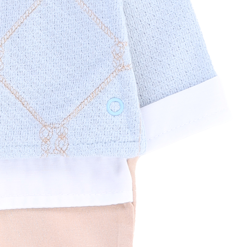 Macacão Longo Aconchego Gola Bordada Detalhe Na Pala