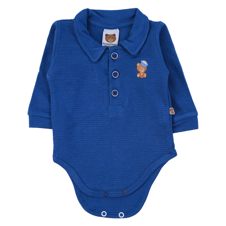 Conjunto Bebê Aconchego Body Gola Polo Urso E Calça Conjunto Bebê Aconchego Body Gola Polo Urso E Calça