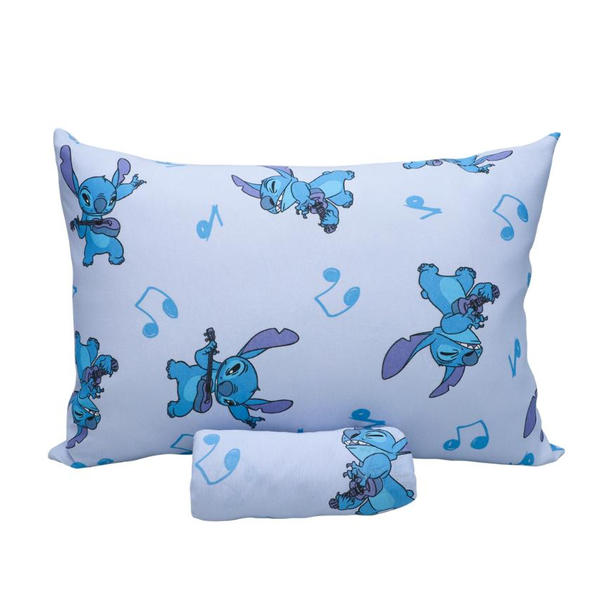 Jogo de Lençol Solteiro Portallar Stitch Song Disney  2 Peças