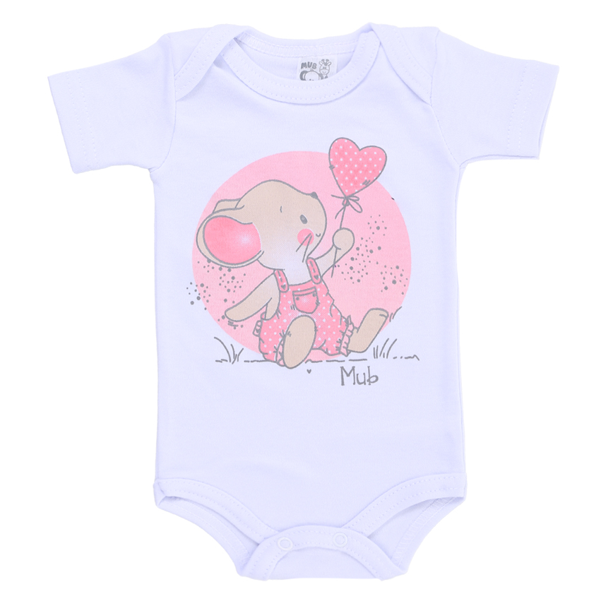 Body Mub Manga Curta Estampa  De Bichinhos 3 Peças Body Mub Manga Curta Estampa  De Bichinhos 3 Peças