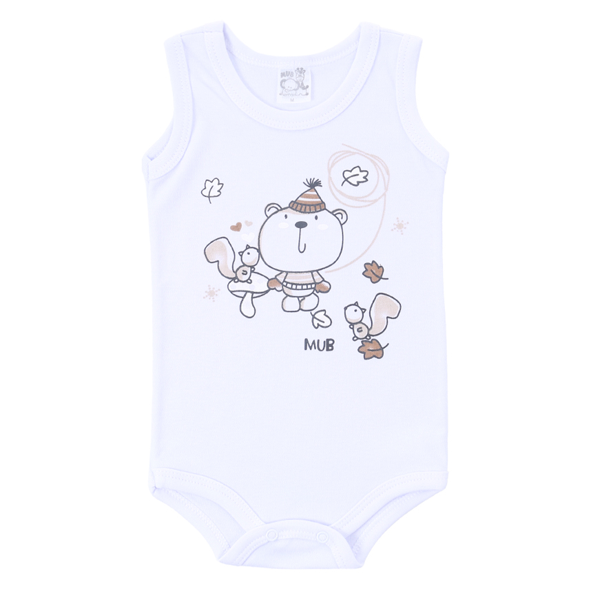 Body Bebê Mub Regata Ursos Cordas Esquilo 3 Peças Body Bebê Mub Regata Ursos Cordas Esquilo 3 Peças