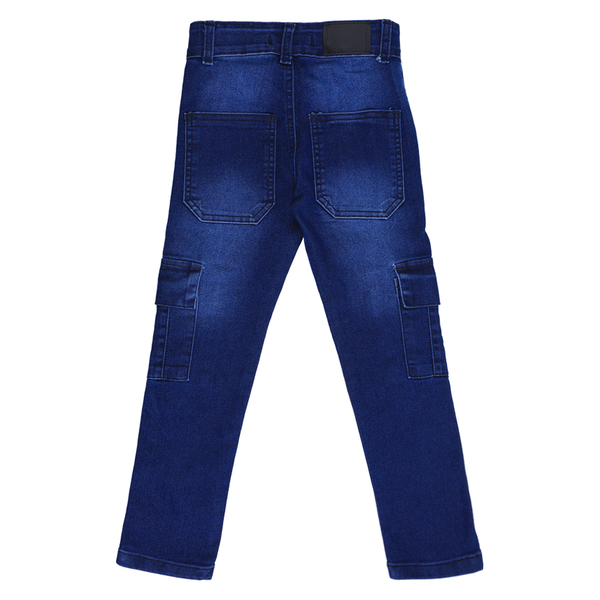 Calça Infantil Faos Jeans  Moletom Used  Bolso Cargo