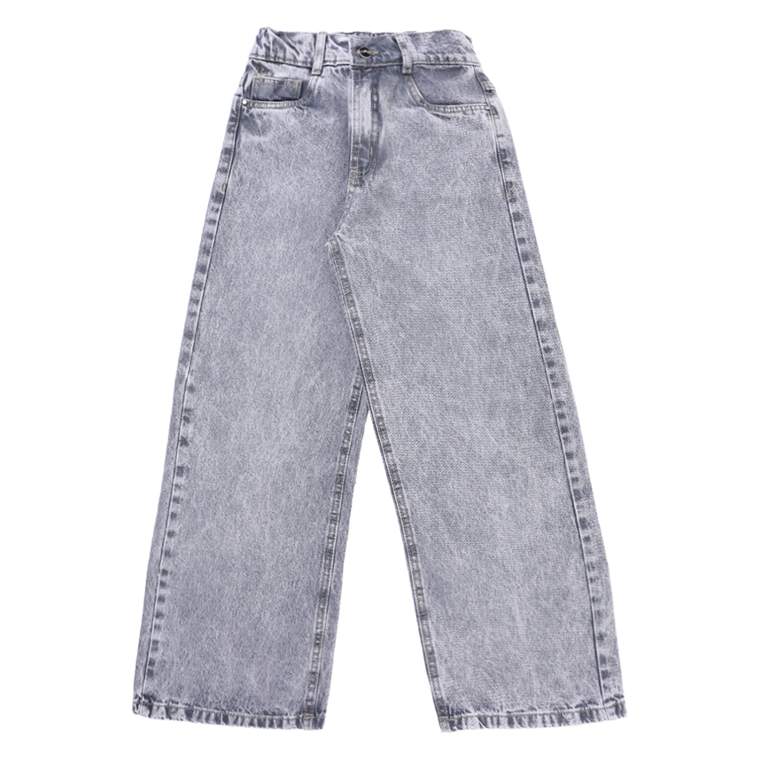 Calça Oznes Juvenil Menina Jeans Wide Leg Black Calça Oznes Juvenil Menina Jeans Wide Leg Black