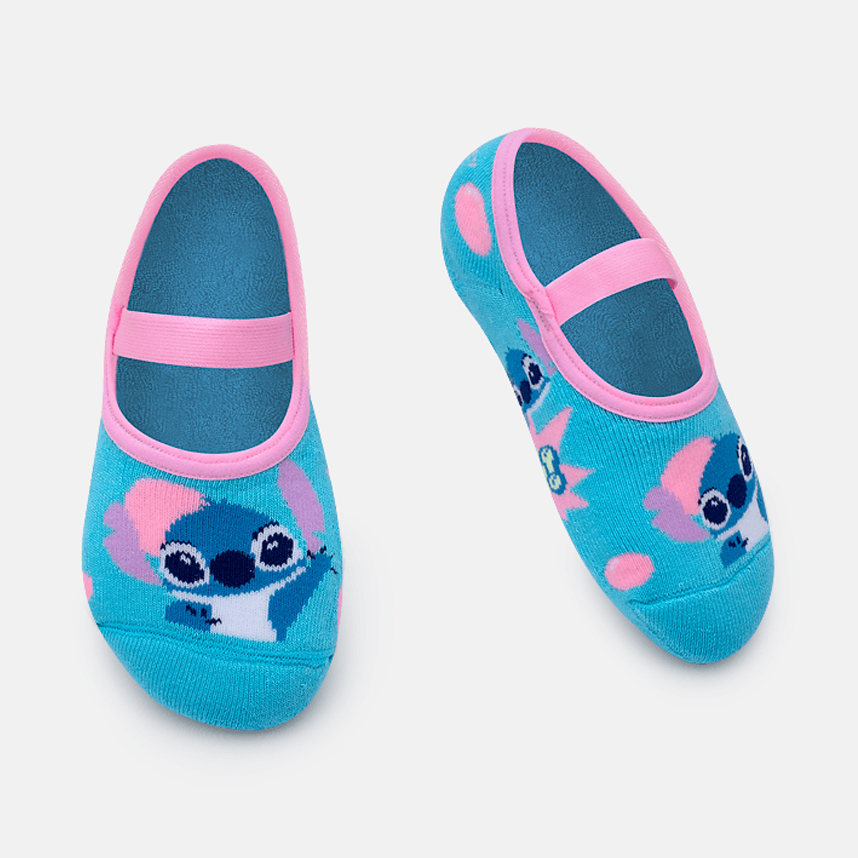 Meia Infantil Sapatilha Puket Estampa Stitch
