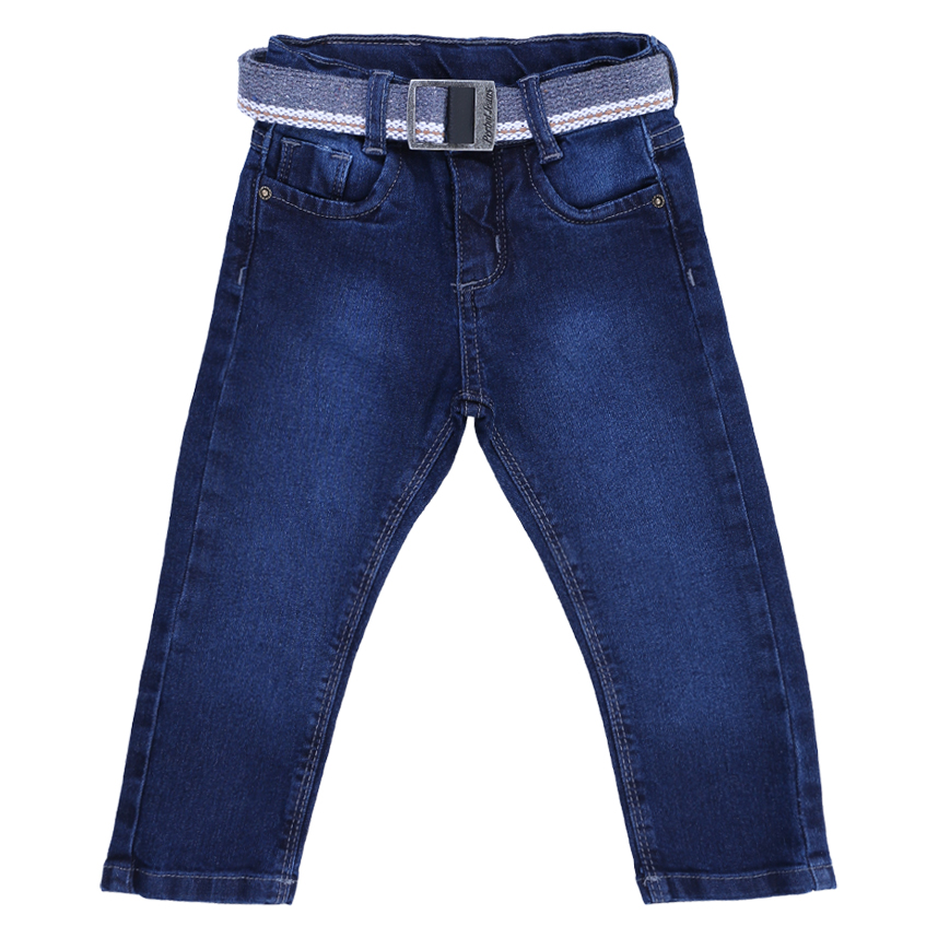 Calça Infantil Perbol Jeans Básica Com Cinto