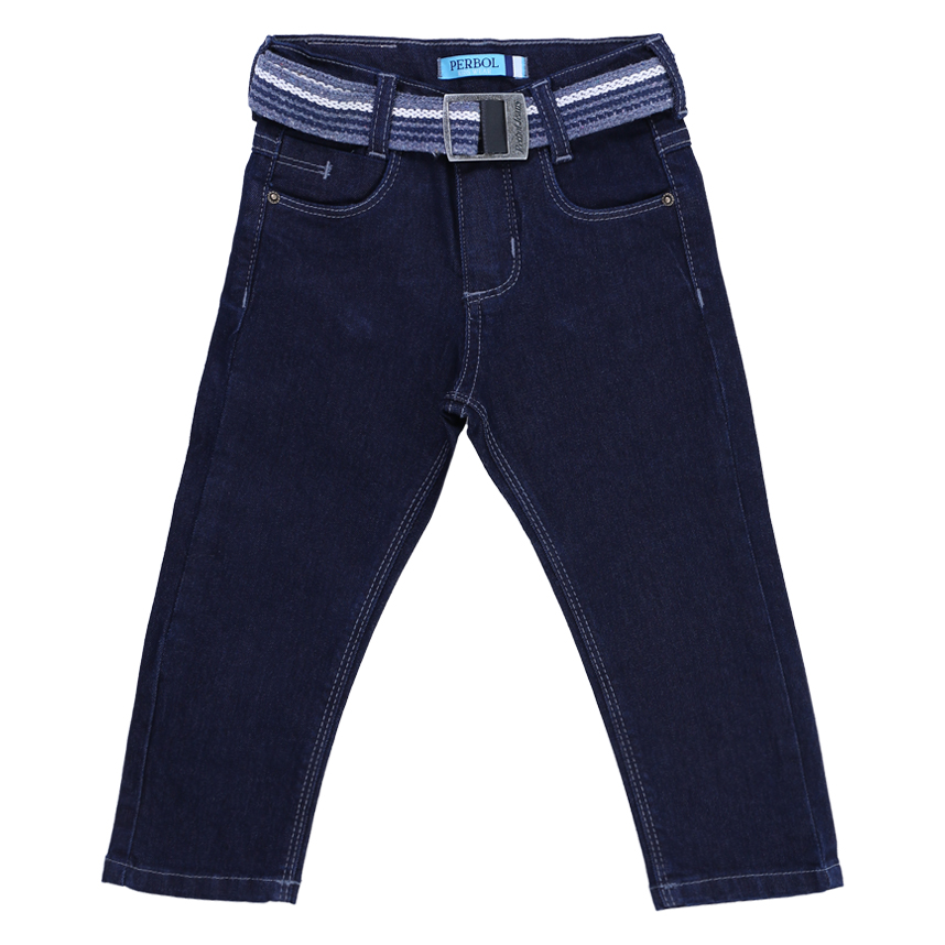 Calça Infantil Perbol Jeans Cós Ajustável Com Cinto