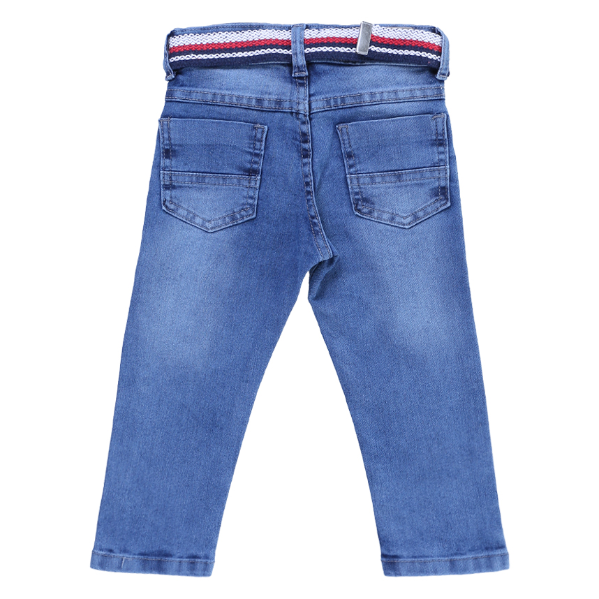 Calça Juvenil Perbol Jeans Used Com Cinto