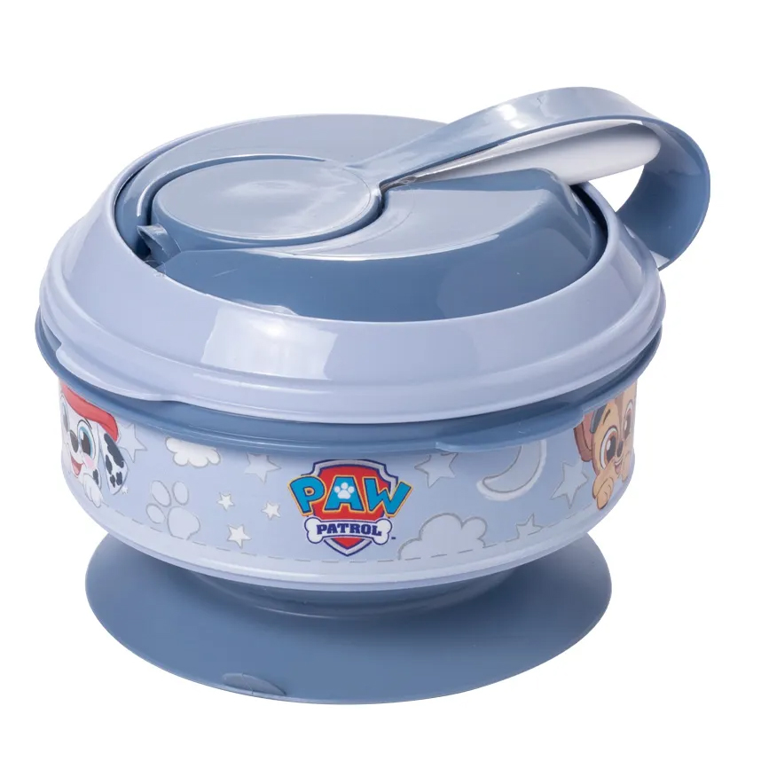 Pote Papinha Plasútil Com Amassador Patrulha Canina Azul Pote Papinha Plasútil Com Amassador Patrulha Canina Azul