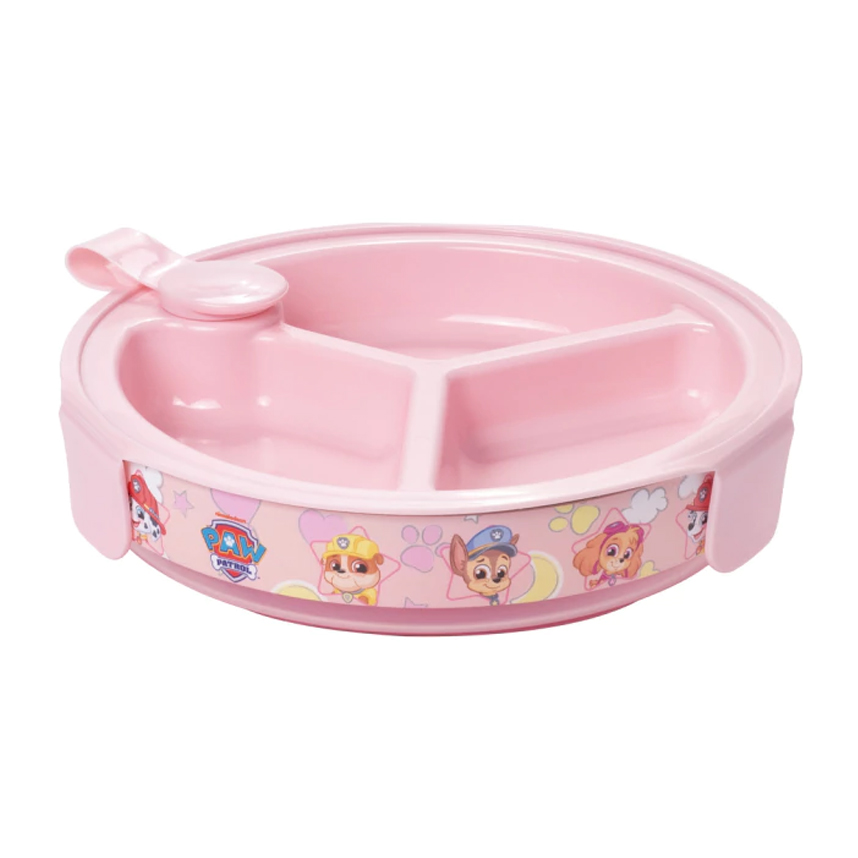 Prato Térmico Plasútil 3 Divisórias Patrulha Canina Rosa