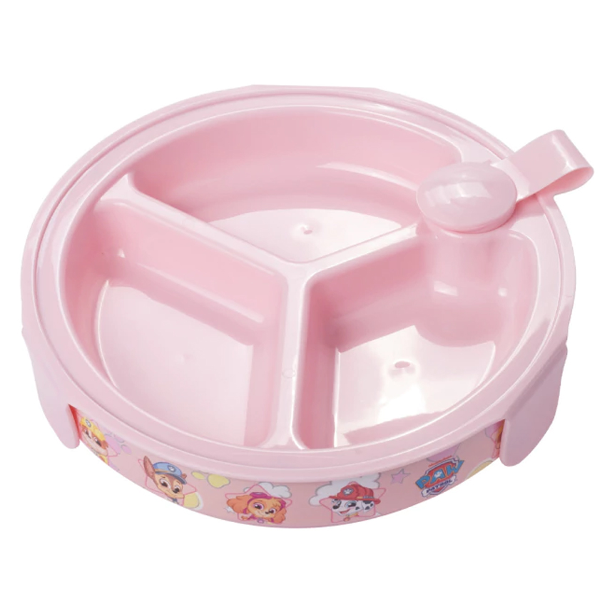 Prato Térmico Plasútil 3 Divisórias Patrulha Canina Rosa