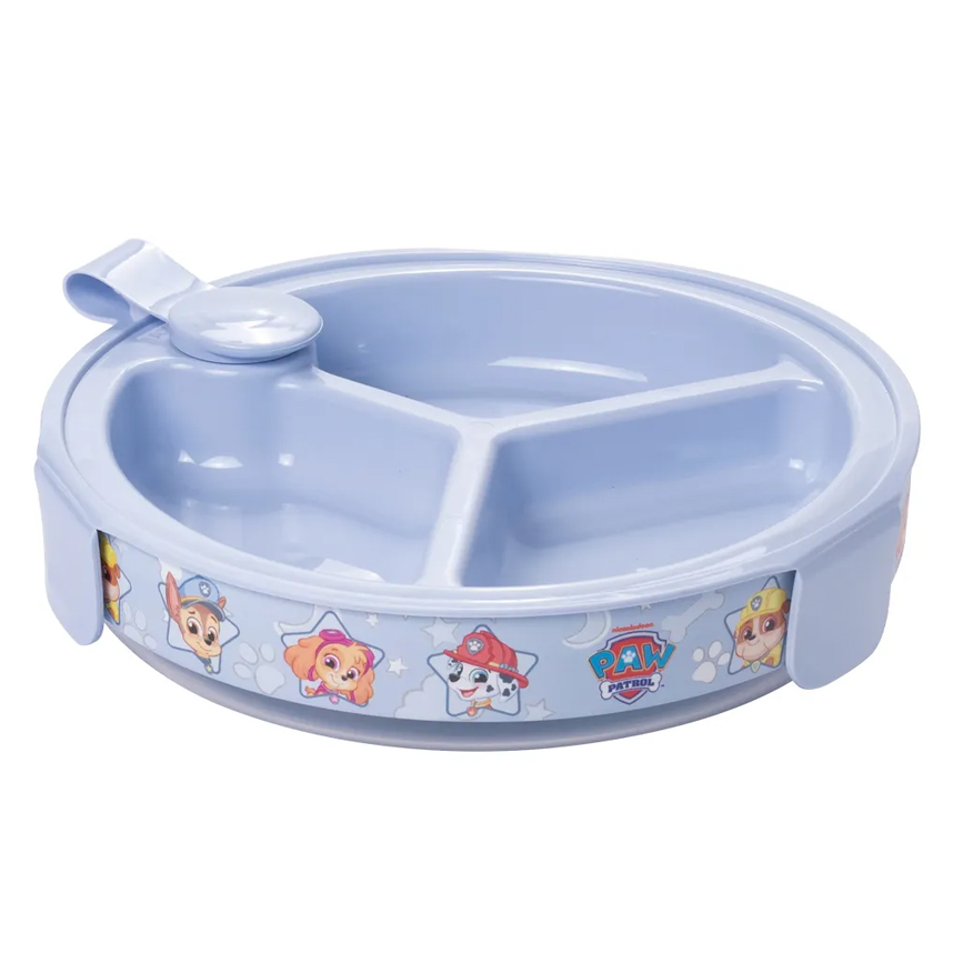 Prato Térmico Plasútil Com 3 Divisórias Patrulha Canina Azul