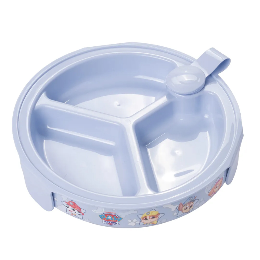 Prato Térmico Plasútil Com 3 Divisórias Patrulha Canina Azul